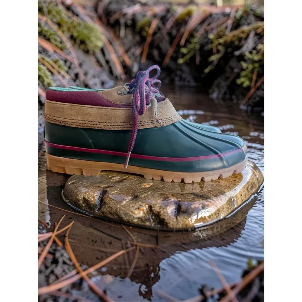 G.H. Bass Ontario Thermolite Duck Shoes Women’s 8 Green Rain Boots